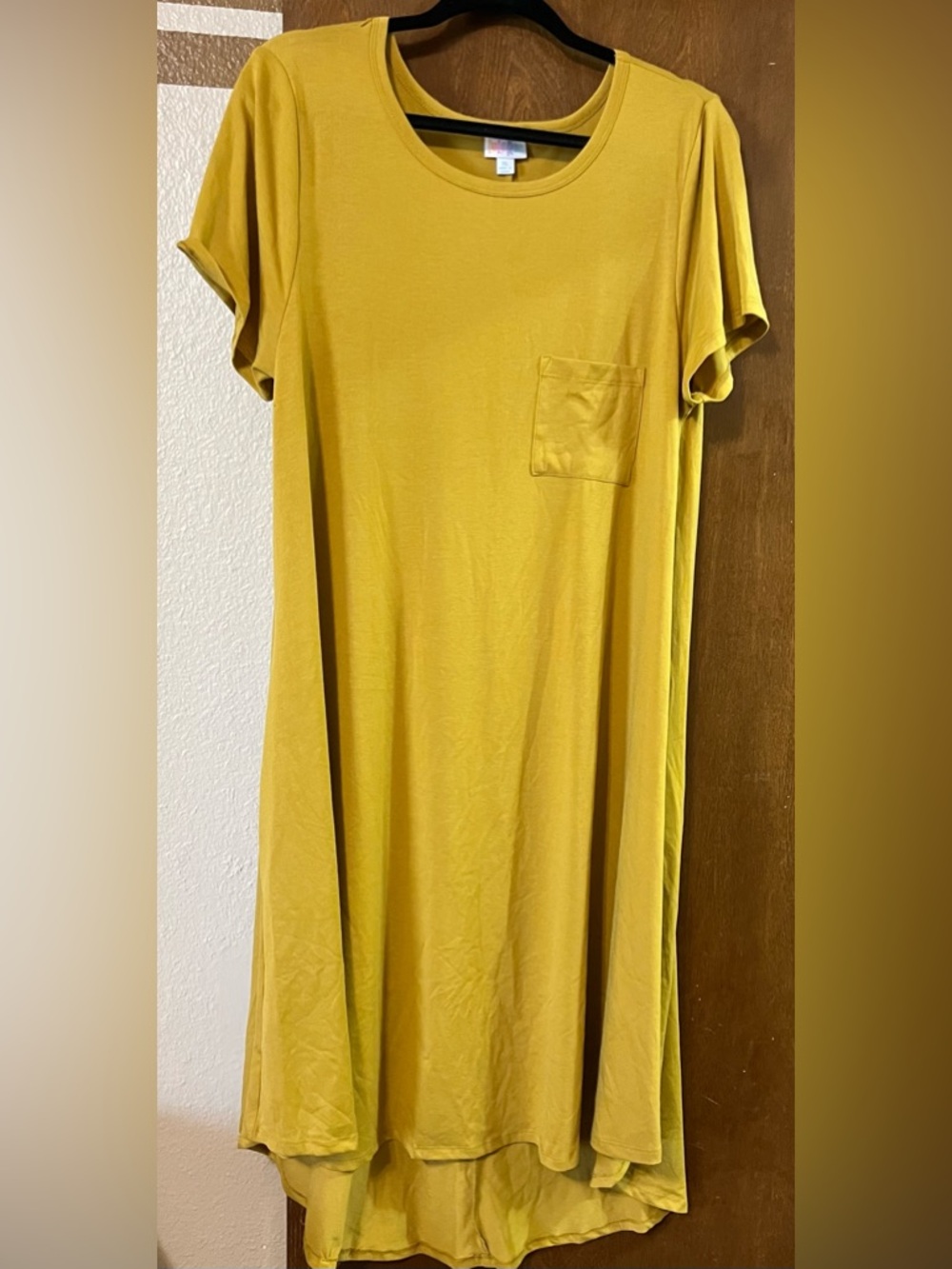 LuLaRoe Mustard Yellow Carly Dress